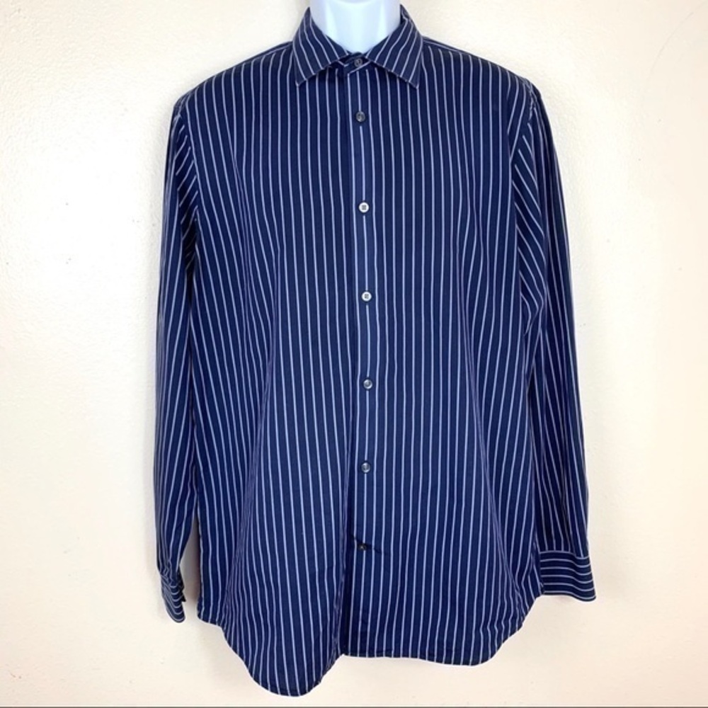 Banana Republic blue striped white size L Fitted